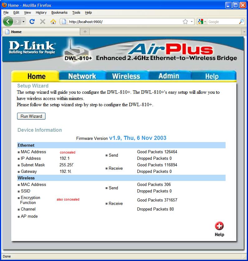 Example: Browsing to web page on LAN